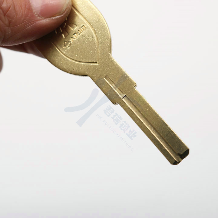 je078 黑客双叶片 单槽叶片 全铜精品防盗门 黑客钥匙胚料